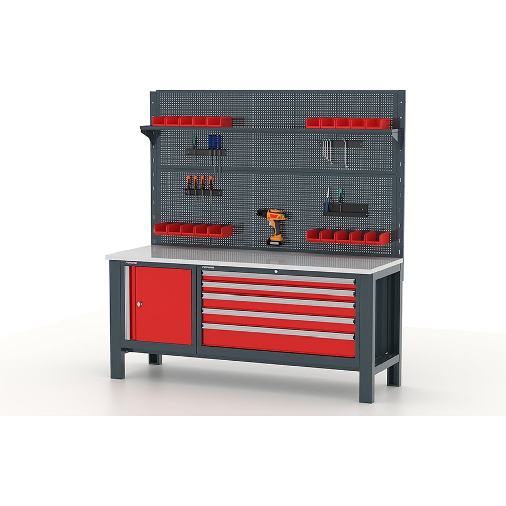 Изображение товара Верстак FERRUM Premium 1880x640x1950h мм 11.4109/2-7016/3000