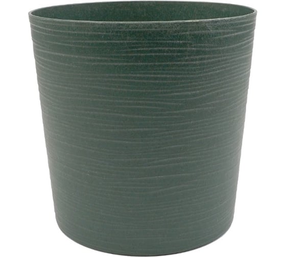 Изображение товара Пластиковый горшок со вставкой "Цилиндр Эко", D 17, малахит Вещицы 5PL0602