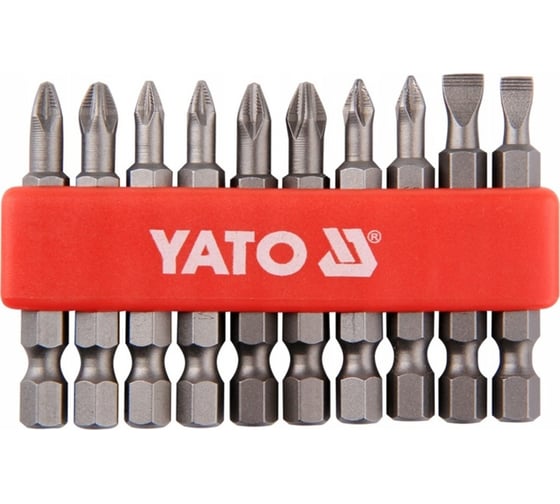 Изображение товара Набор бит YATO крестовых 50мм 10шт. длинных YT-0483 36140483 092 1