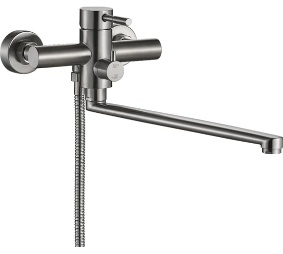 Изображение товара Смеситель для ванны Olive's с длинным изливом кругл. нержавеющая сталь AKERO AK11221