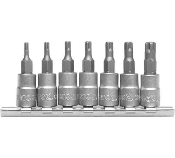 Изображение товара Набор бит YATO 1/4" 7 предметов TS10-TS40 TORX с головками YT-0461 37140461 092 1