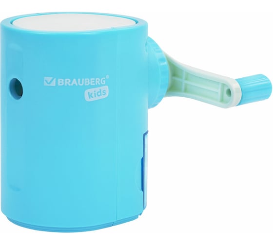 Изображение товара Точилка механическая BRAUBERG для ч/гр и цветных карандашей, крепление, корпус голубой 272005