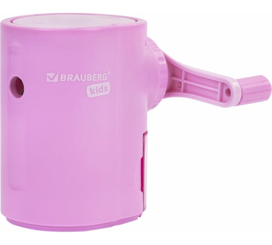 Изображение товара Точилка механическая BRAUBERG для ч/гр и цветных карандашей,крепление,корпус лавандовый 272004