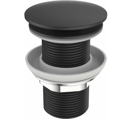 Изображение товара Донный клапан BELBAGNO с системой клик-клак, без перелива, черный BB-SC-NERO
