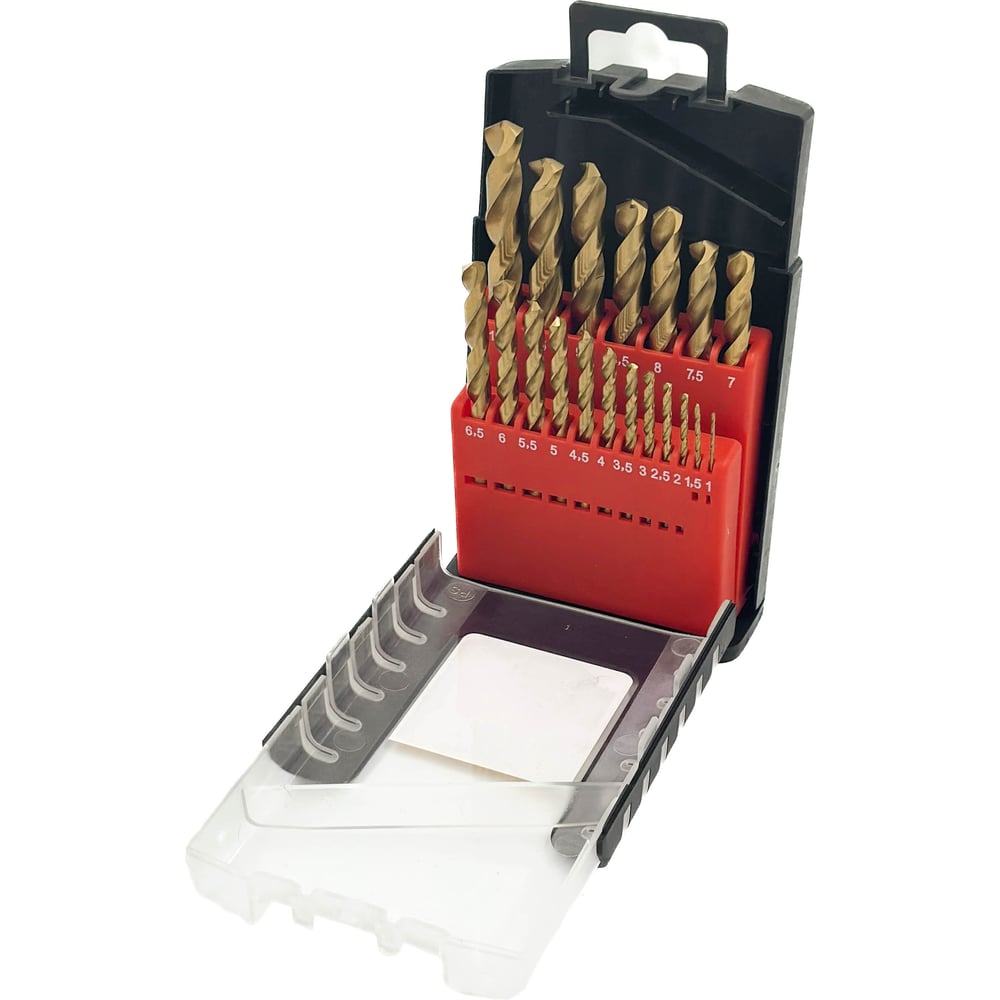 Изображение товара Набор сверл по металлу SKOLE SM15 HSS-M2 19 шт диаметры 1-10 мм