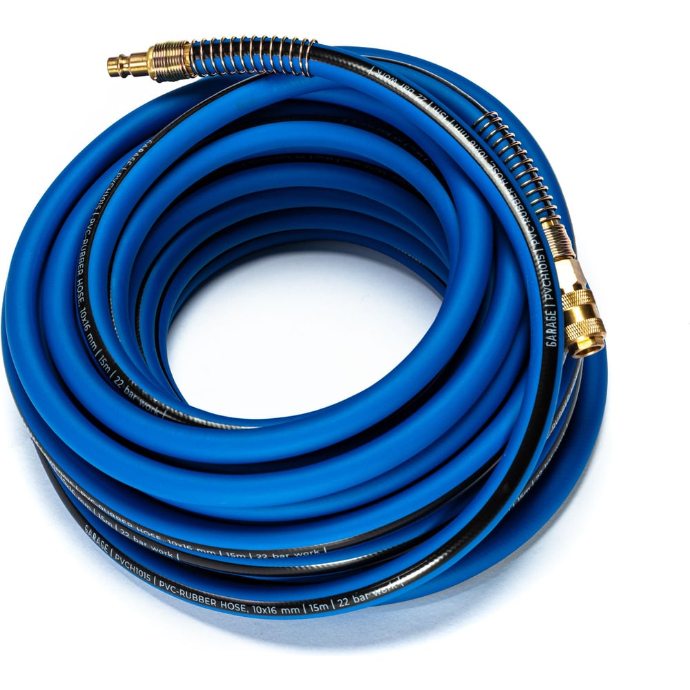 Изображение товара Шланг ПВХ армированный GARAGE 10/16 мм 15 м для воды воздуха и жидкостей