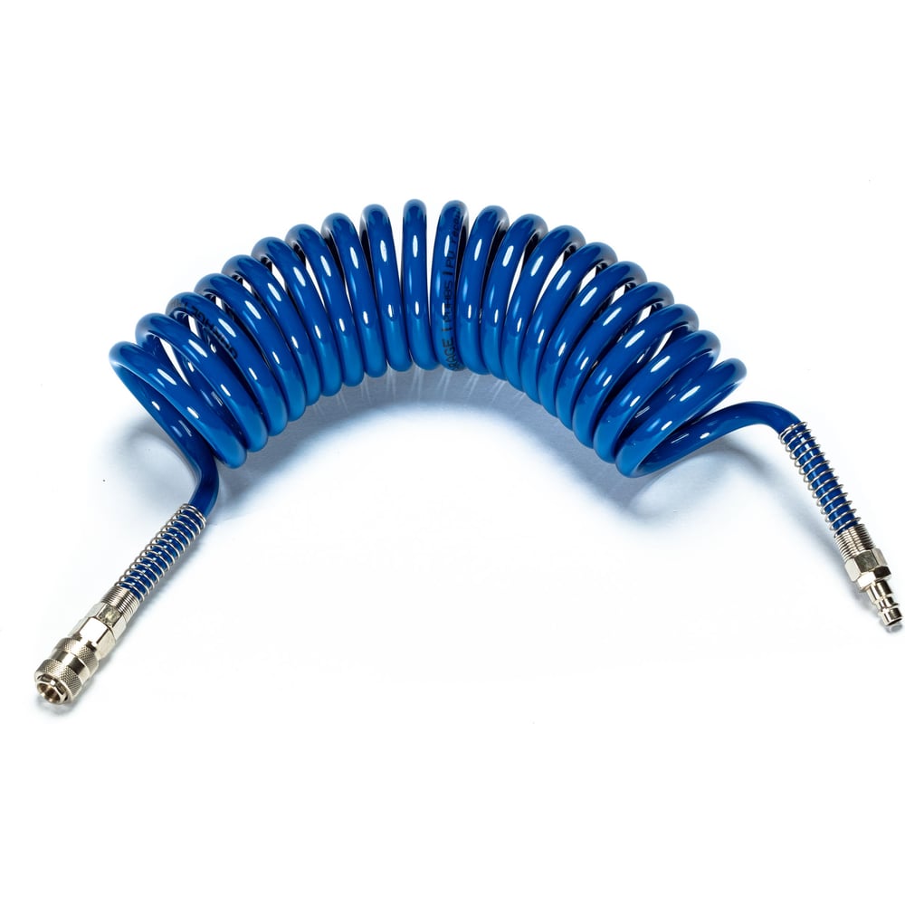 Изображение товара Полиуретановый спиральный шланг GARAGE 8/12 мм 5 м с соединением EURO