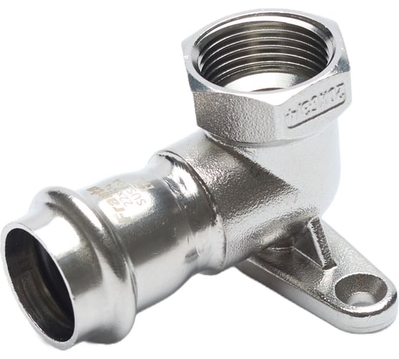 Изображение товара Угольник настенный FRANTA с креплением ВПр-ВР, 18хG3/4, из нержавеющей стали SUS 304, V21183400G