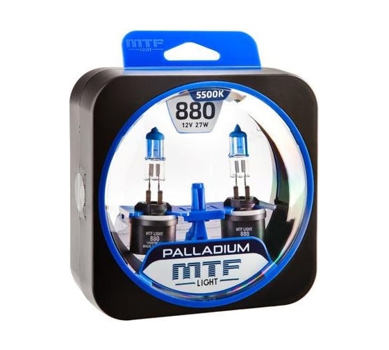 Изображение товара Галогенные автолампы MTF Light PALLADIUM Н27(880), 12V, 27W, комп. HPA1280