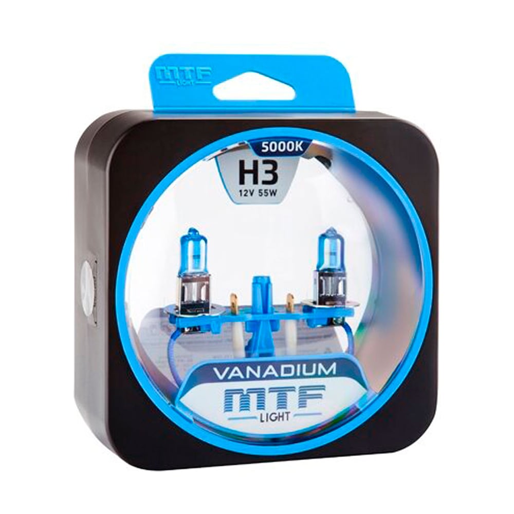 Изображение товара Галогенные автолампы MTF Light VANADIUM H3, 12V, 55W, комп. HVN1203