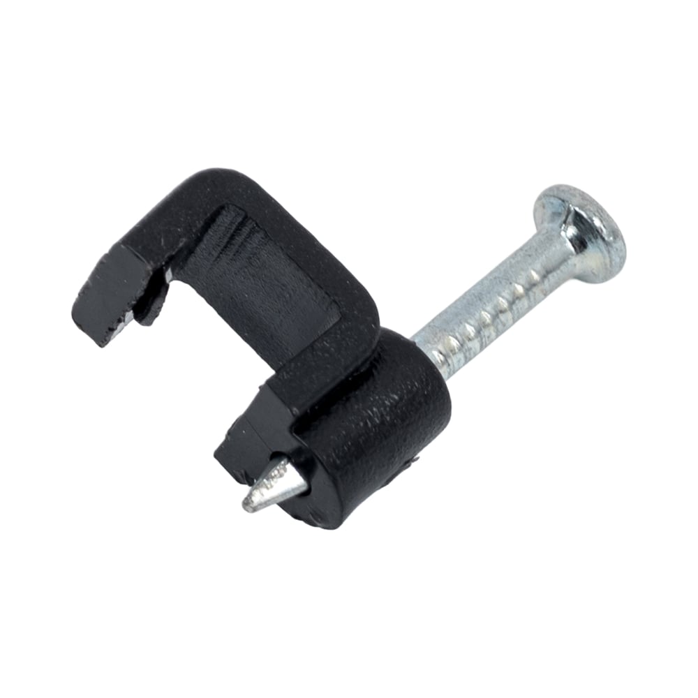 Изображение товара Пластиковая скоба HLT 5мм черная, 100 шт. крепежных зажимов для кабелей