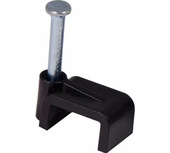 Изображение товара Скоба HLT 6мм, плоская, пластиковая, черная, 100шт./5уп./уп. 084-07-132