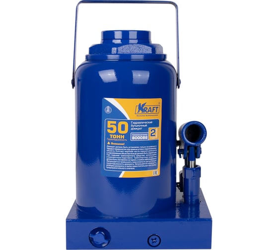 Изображение товара Домкрат бутылочный KRAFT 50 т, 2 клапана, PRO KT 800086