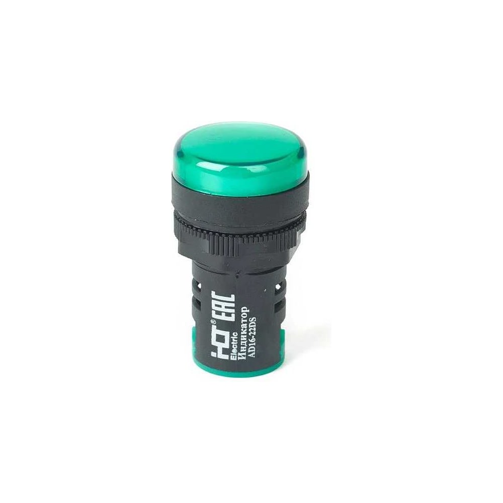 Изображение товара Лампа HLT AD16-22DS светодиодная зеленая 230В IP40 10шт/уп
