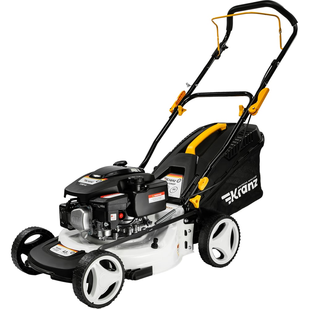 Изображение товара Газонокосилка бензиновая Kranz KR-430NSP 150см3 43см мощность 4.5 л.с.