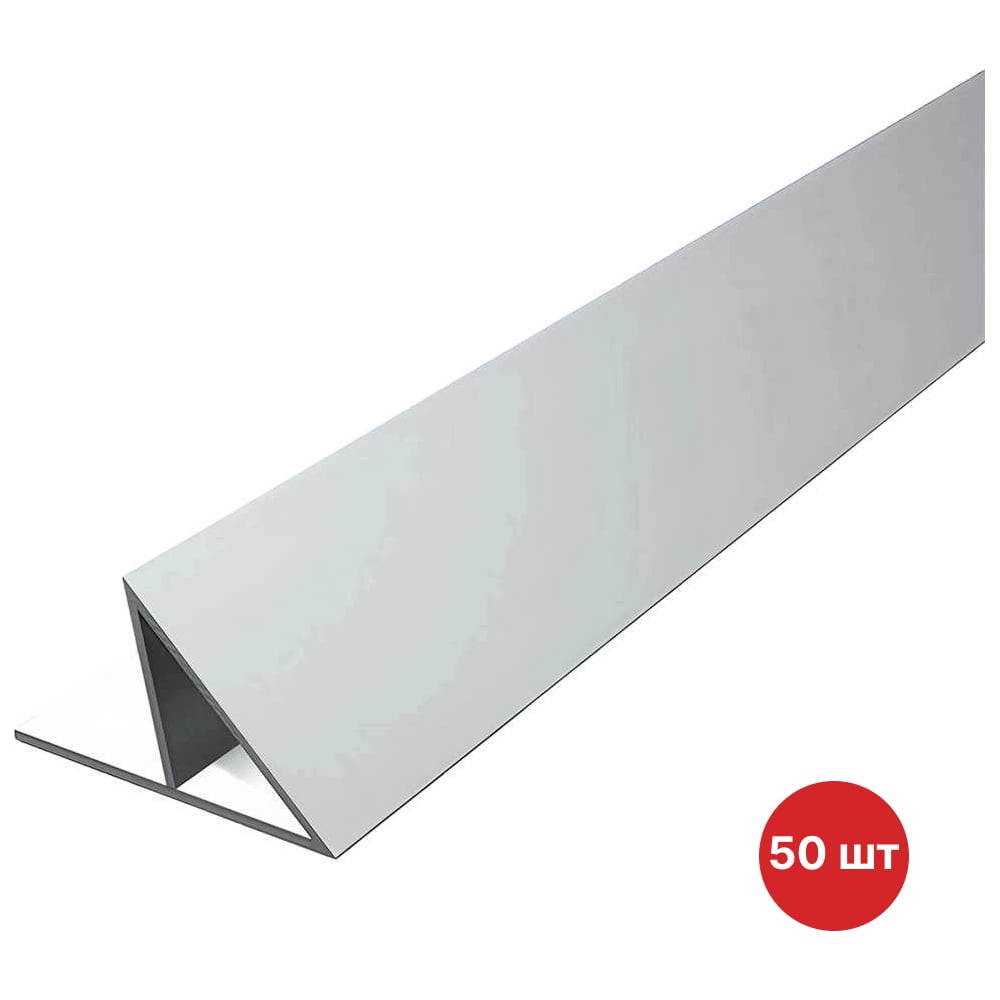 Изображение товара Угловая рейка ПВХ SAMGRUPP 20x30x35мм х3м планка с флажком (фаскообразователь) (упаковка 50 шт) SR-023ФО203035-3М-50