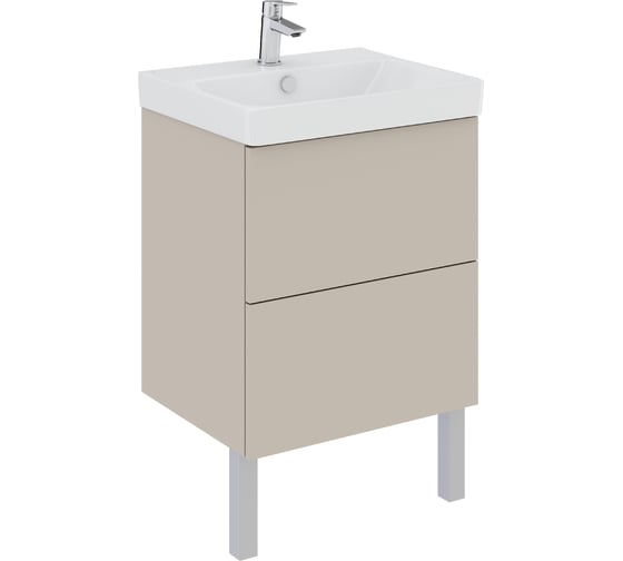 Изображение товара Тумба AQUATON Юнит 55 капучино, Раковина Адриана 55 1A288201UN4A0