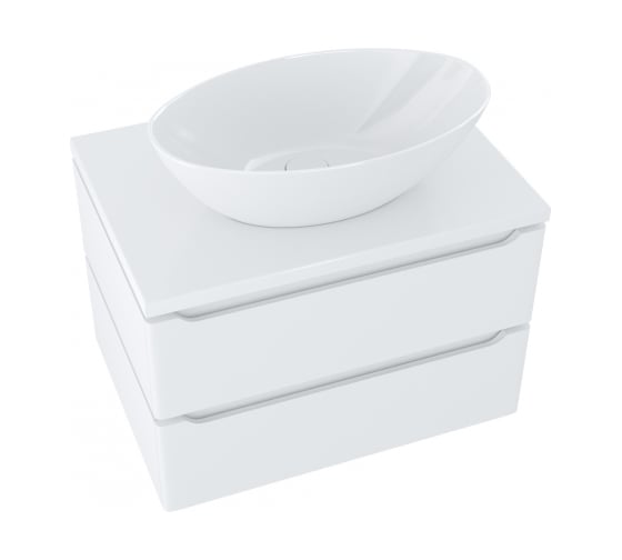 Изображение товара Тумба для ванной MIXLINE "ВИКТОРИЯ-70" Софт белый, под умывальник Джой-46Триумф-56/Ringo-53 ПВХ 547202