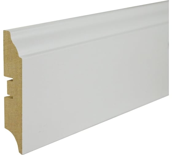 Изображение товара Плинтус МДФ GRACE Смартпрофайл Пеинт 82 82 мм 2,4 м, белый под покраску УТ000014544