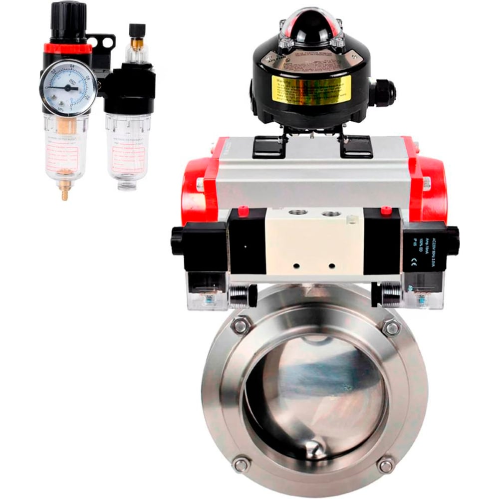 Изображение товара Затвор дисковый 304-304-EPDM Ду80 Ру10 нержавеющая сталь для систем воды