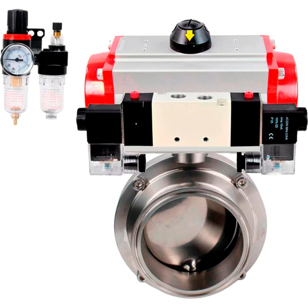 Изображение товара Затвор clamp 304-304-EPDM-2W-C-H Ду20 Ру10 для пищевой промышленности