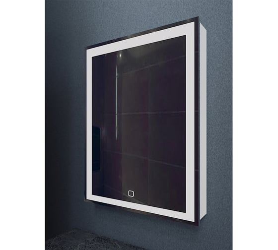 Изображение товара Зеркало шкаф MIXLINE "Минио" 600x800 ШВ, левый, сенсорный выключатель, светодиодная подсветка 547082