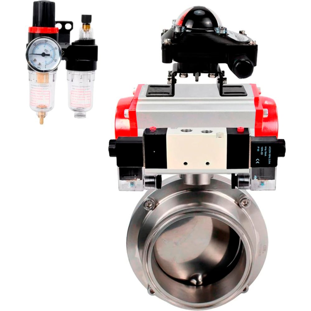 Изображение товара Затвор clamp 304-304-Sil Ду20 Ру10 из нержавеющей стали