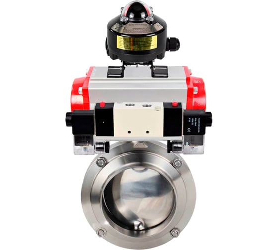 Изображение товара Затвор 304-304-Sil Ду40 Ру10 под приварку, пищ.нерж.сталь,пн.привод,пн.распр,БКВ DN.ru D050-78622