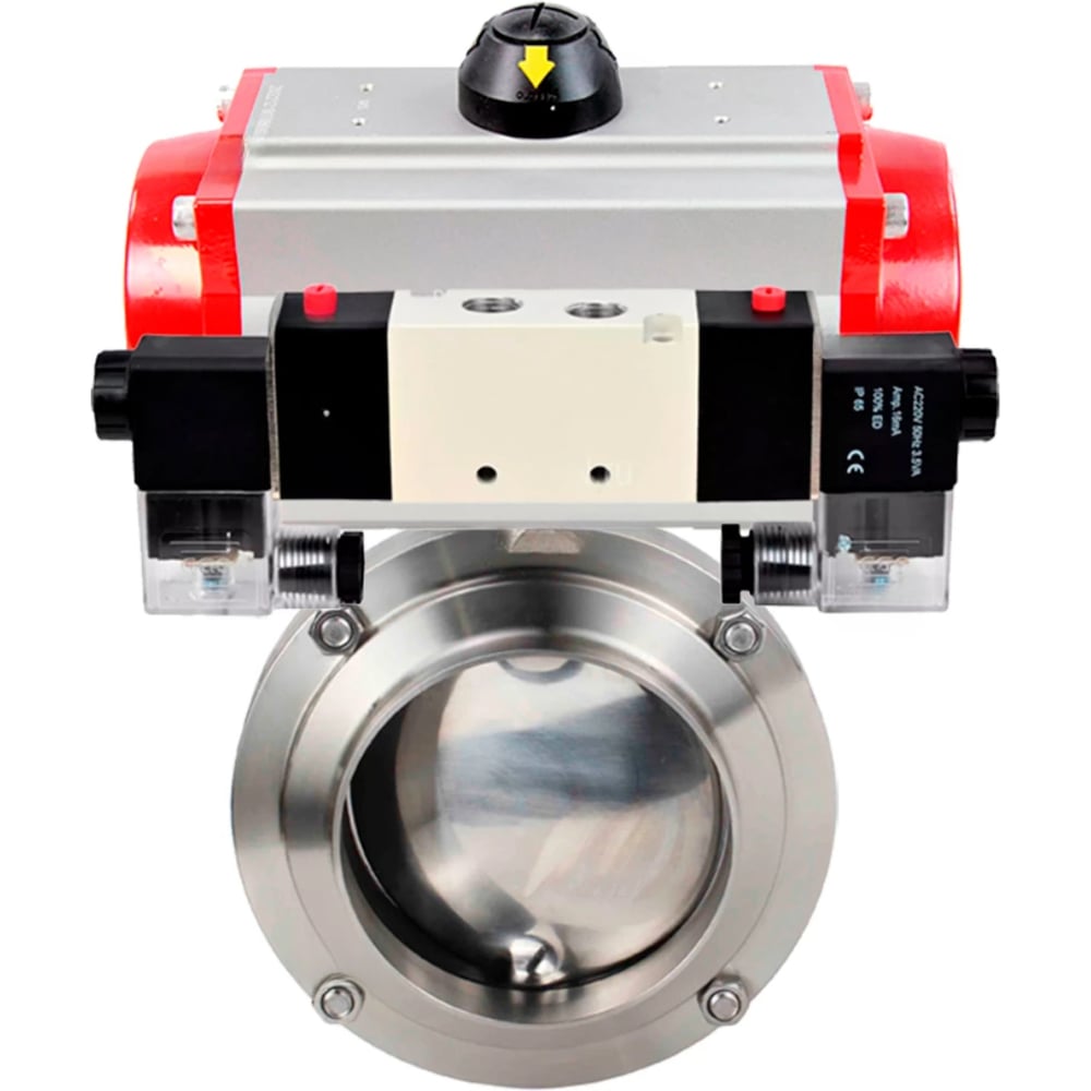 Изображение товара Дисковый затвор 304-304-EPDM-2W-W-H Ду40 Ру10 из нержавеющей стали