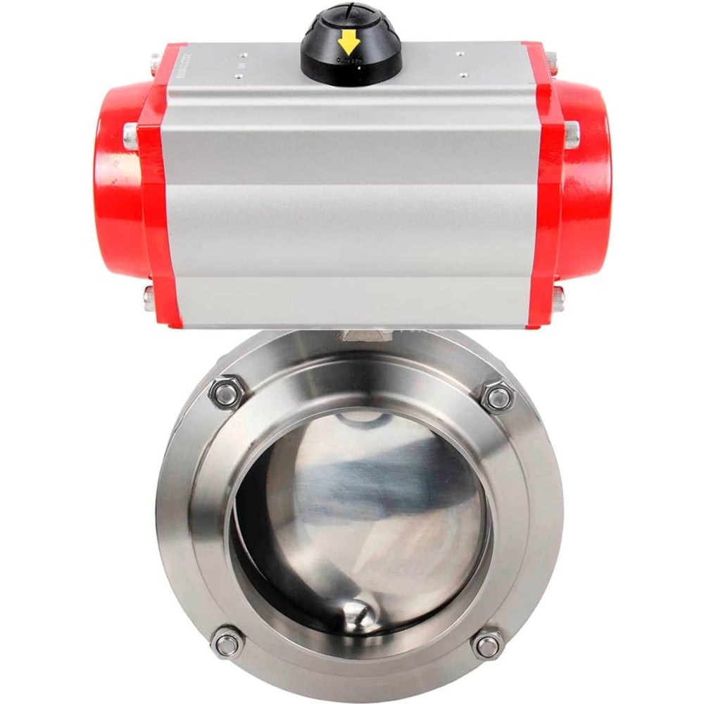 Изображение товара Дисковый затвор DN25 Ду25 Ру10 под приварку из нержавеющей стали