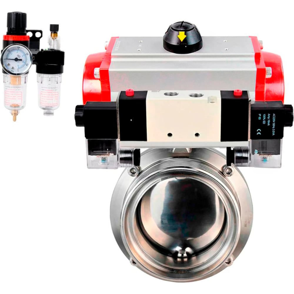 Изображение товара Затвор дисковый 304-304-Sil Ду20 Ру10 нержавеющая сталь DN.ru D050-74995