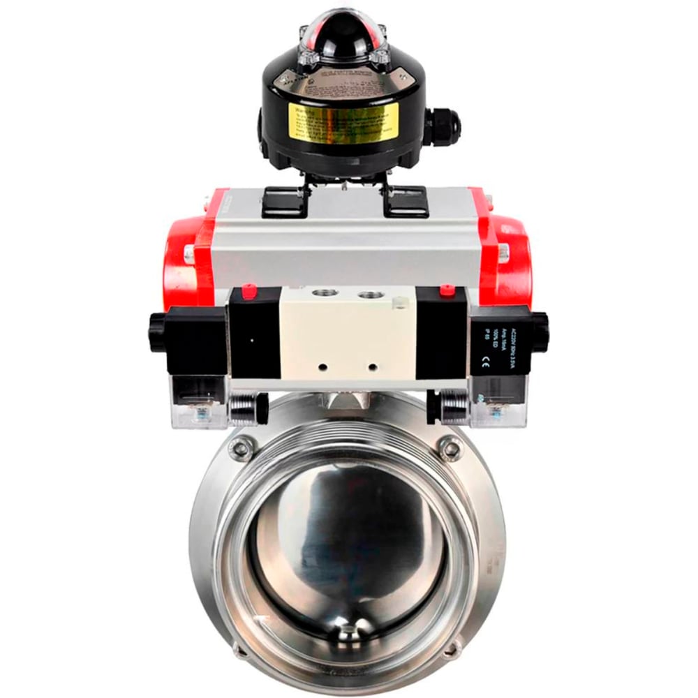 Изображение товара Затвор дисковый 304-304-Sil Ду20 Ру10 из пищевой нержавеющей стали