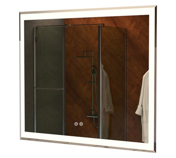 Изображение товара Зеркало MIXLINE "Минио" 800x700 ШВ., сенсорный выключатель, светодиодная подсветка + подогрев 547052