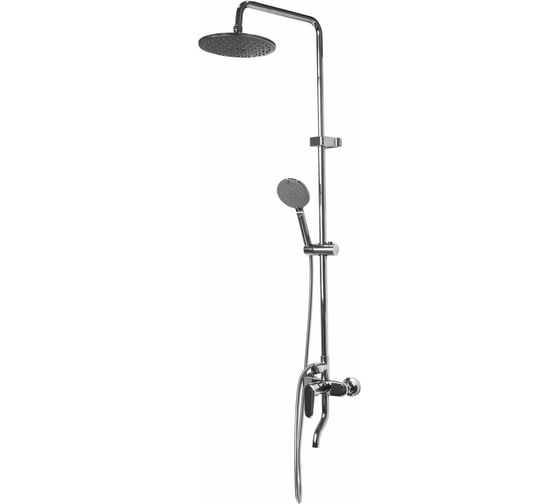 Изображение товара Душевая система MIXLINE ML2416 смеситель 40К, излив + лейка + душевой шланг + тропический душ 546107