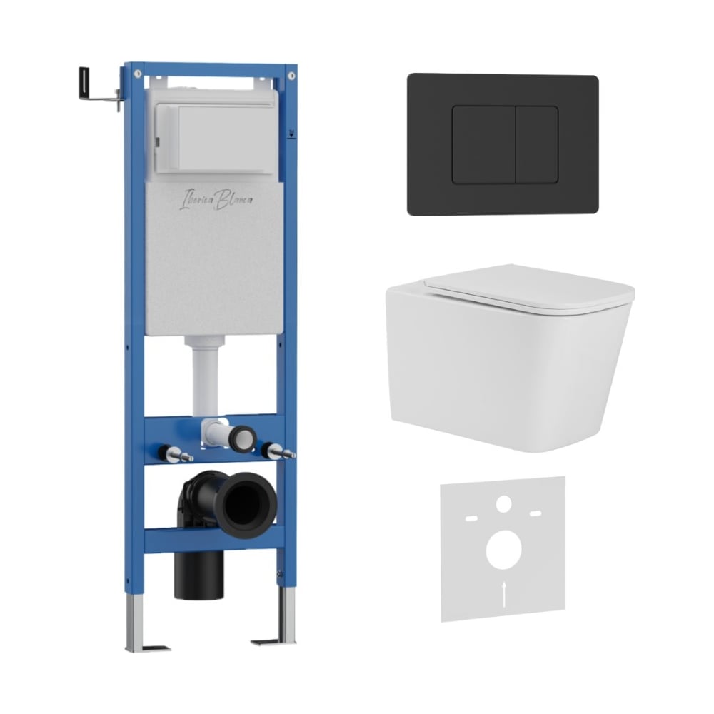 Изображение товара Комплект 3 в 1 IBERICA BLANCA инсталляция 40 см унитаз TORNADO TOLEDO ALTO белый