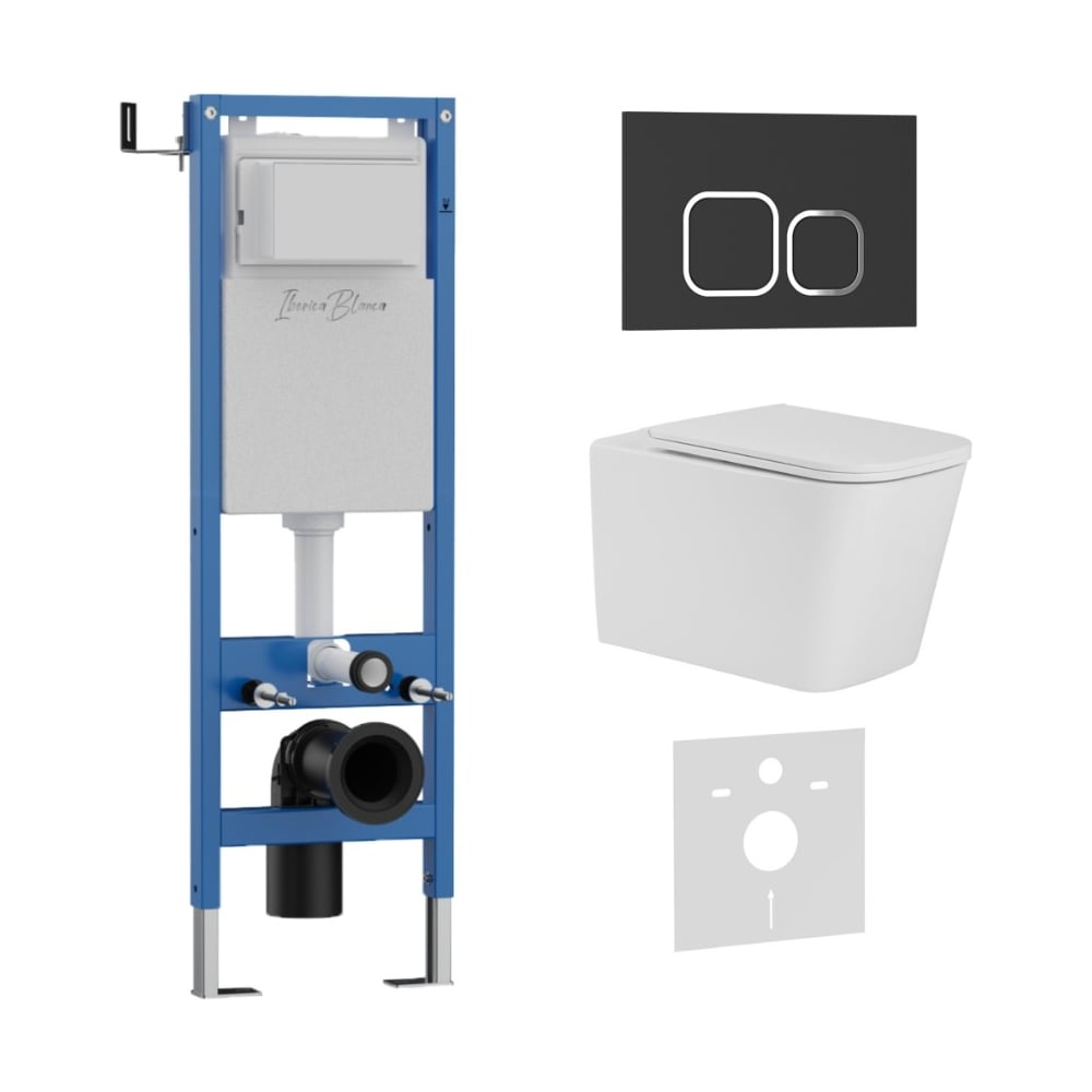 Изображение товара Комплект 3 в 1 IBERICA BLANCA инсталляция 40 см и унитаз TORNADO белый TOLEDO ALTO