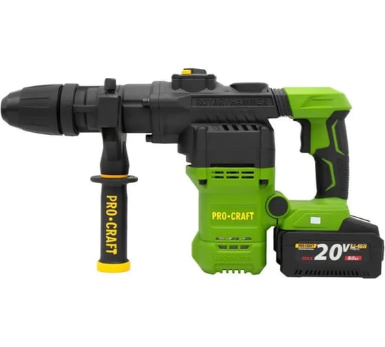 Изображение товара Перфоратор аккумуляторный бесщеточный PROCRAFT PHA50 20В, 7 Дж, АКБ 8Ач+ЗУ, кейс PHA50 Li Set