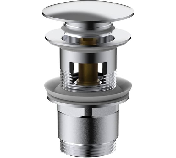 Изображение товара Донный клапан с переливом для раковины Raiber хром RP-50