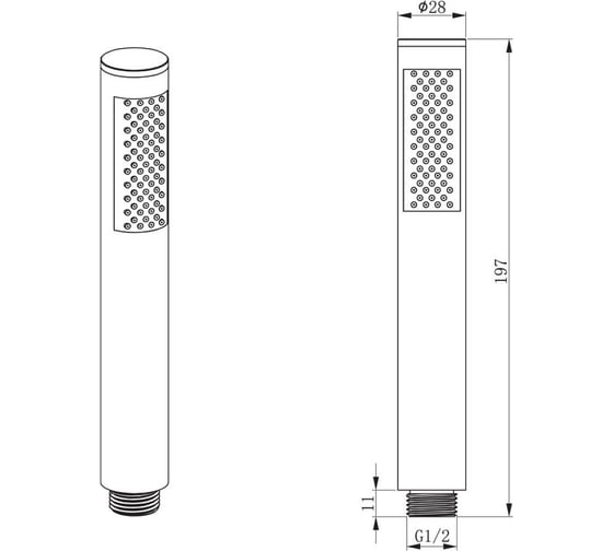 Изображение товара Лейка для гигиенического душа Raiber хром RP-20