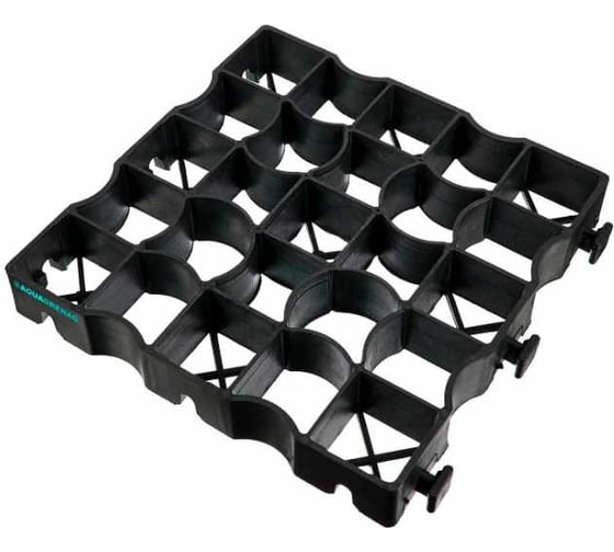 Изображение товара Решетка газонная AQUADRENAG Super TopFix черная 330x330, 4 шт 334050b4
