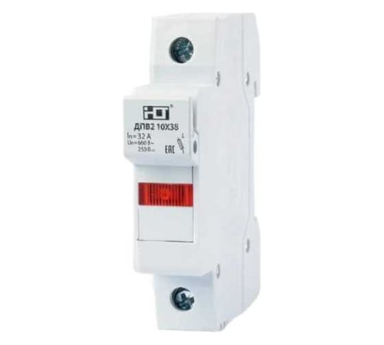 Изображение товара Предохранитель-разъединитель HLT ПР для ПВЦ 10x38 1P (с индикацией) (10шт./уп.) 091-06-100