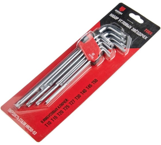 Изображение товара Набор имбусовых ключей TORX HEADROCK средний, 9 предметов 184-508-500