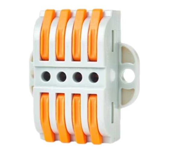 Изображение товара Строительно-монтажная клемма (проходная) HLT СК-224 (0.4-2.5мм2 и 0.5-4.0мм2) 3шт.(10уп./уп.) 081-19-067