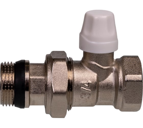 Изображение товара Клапан запорно-балансировочный для радиатора SUNFLY прямой, с уплотнением 3/4 (XF60258G-34) SF0343259