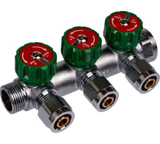 Изображение товара Коллектор регулирующий SUNFLY 3/4, 3 отвода 1/2ЕК x O14/16 (XF25421-34-3-12) SF0343136