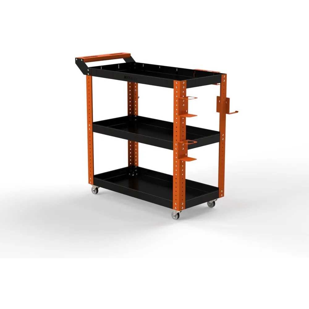 Изображение товара Тележка инструментальная Металекс 1А 800x400x950 оранжево-черная для инструментов