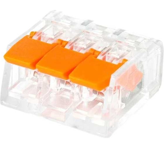 Изображение товара Клеммы рычажковые универсальные HLT КРУ-413 (0.1-2.5 (4.0)мм2) 5шт.(20уп./уп.) 081-29-006