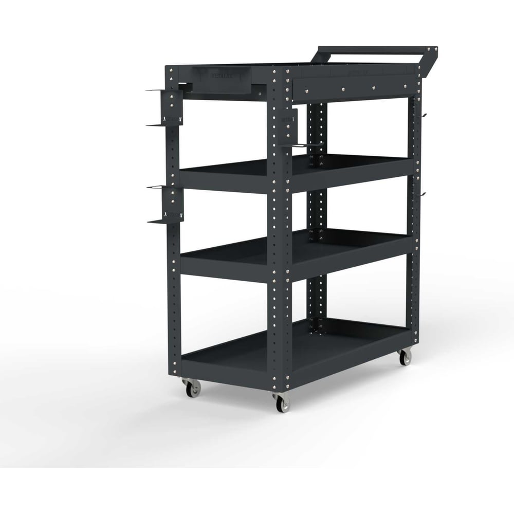Изображение товара Тележка инструментальная ООО Металекс Metalex Тип 1А, 800x400x950, 4 полки, серый 118662