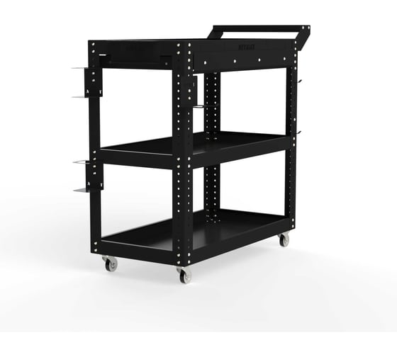 Изображение товара Тележка инструментальная ООО Металекс Metalex Тип 1А, 800x450x800, 3 полки, черный 118641