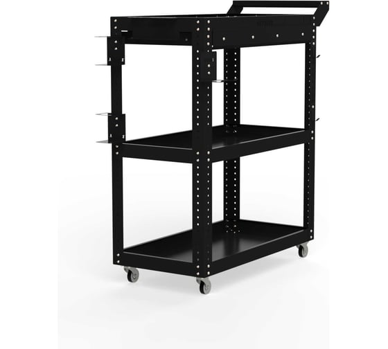 Изображение товара Тележка инструментальная ООО Металекс Metalex Тип 1А, 800x450x950, 3 полки, черный 118647